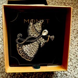 Monet Christmas Angel pin